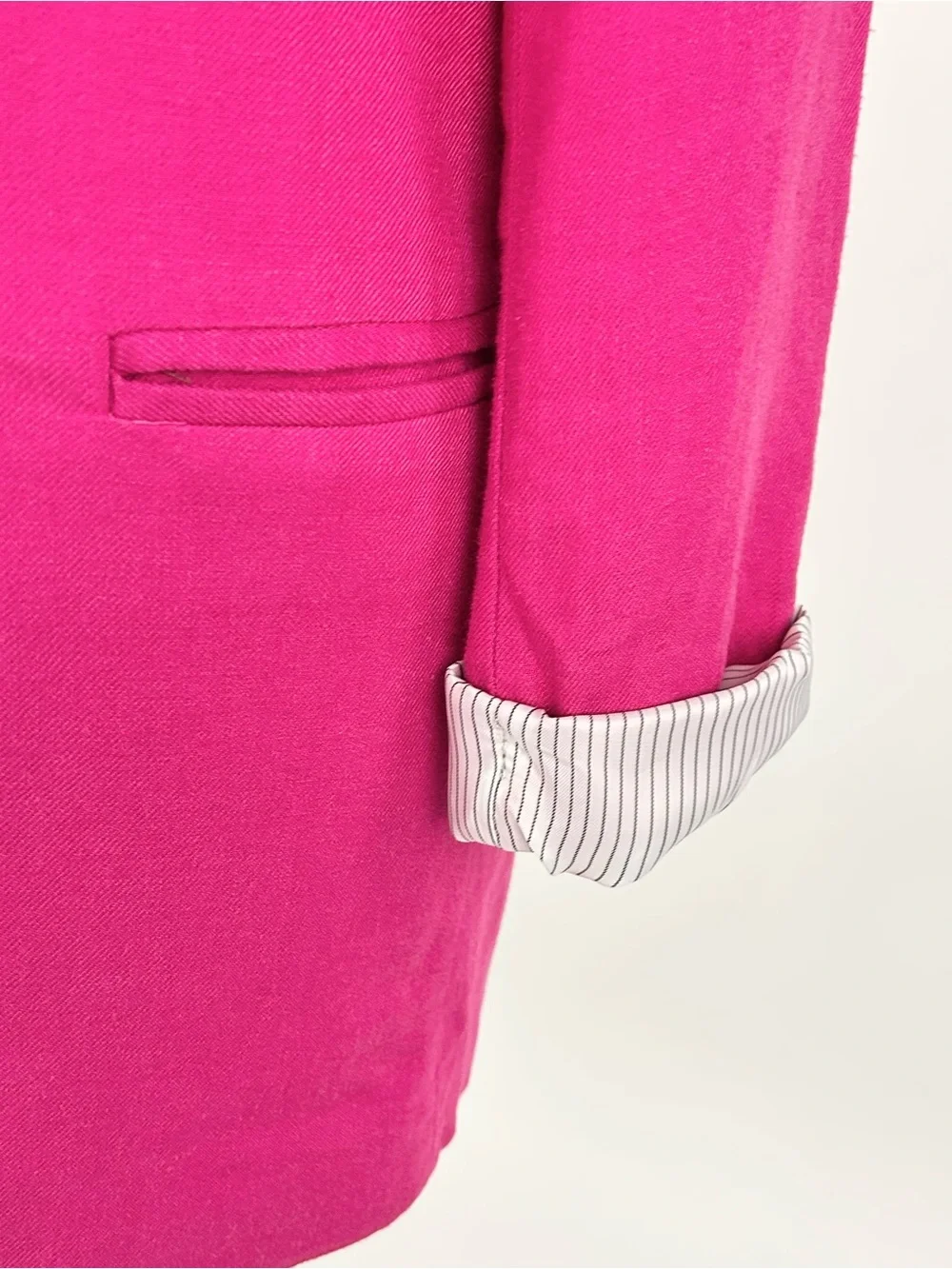 Jules & Leopold Hot Pink Linen Blend Double Breasted Blazer Women’s XS Petite